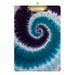 ALAZA Blue Purple Tie Dye Abstract Clipboards for Kids Student Women Men Letter Size Plastic Low Profile Clip 9 x 12.5 in Silver Clip