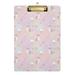 ALAZA Cute Little Unicorn Star Rainbow Clipboards for Kids Student Women Men Letter Size Plastic Low Profile Clip 9 x 12.5 in Silver Clip