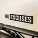 NO Excuses Inspirational Wall Stickers Gym Wall Decals Quotes Classroom Office Garage School Bedroom Fitness Sports Workout Exercise Motivational Art Home Decor Removable Vinyl