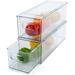 Tidy Tools Clear Refrigerator Organizer Bins For Pantry Organization and Food Storage Stackable Plastic Storage Bins With Pull-Out Drawer â€“ Kitchen and Pantry Storage Containers 2 Pack