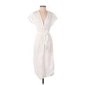 Gap Casual Dress - Shirtdress Plunge Short sleeves: White Dresses - Women's Size X-Small