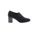 Anne Klein Heels: Slip-on Chunky Heel Work Black Print Shoes - Women's Size 8 - Almond Toe