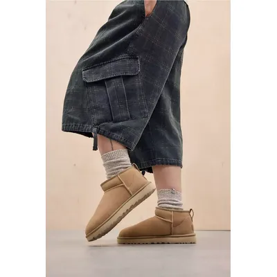 UGG Sand Classic Ultra-Mini Boots - Tan UK 6 at Urban Outfitters