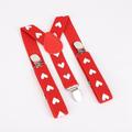 Slowmoose Fashion Elastic Band - Suspender Clip Red Size fits all / Acrylic