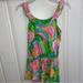 Lilly Pulitzer Bottoms | Girls Lilly Pulitzer Ruffle Neck Romper | Color: Green/Pink | Size: 8g