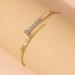 Free People Jewelry | Crystal Pin Gold Bracelet Adjustable | Color: Gold | Size: Os