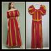 Anthropologie Dresses | Anupamaa Anthro Silk Dress | Size S | Off Shoulder | Bohemian | Color: Gold/Red | Size: S