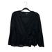 J. Crew Tops | J. Crew / Black Eyelet Lace V-Neck Wrap Long Sleeve Blouse Top / 16 | Color: Black | Size: 16