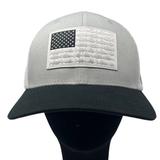 Columbia Accessories | Columbia Pfg Performance Fishing Gear American Flag Patch Fitted Hat Cap S 7 1/2 | Color: Black/Gray | Size: S