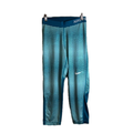 Nike Pants & Jumpsuits | Nike: Teal Print Nike Pro Dri-Fit Leggings In Small | Color: Blue/White | Size: S