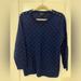 J. Crew Sweaters | J.Crew Navy And Polka Dot Crew Sweater. | Color: Blue | Size: L
