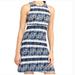 Athleta Dresses | Athleta High Neck Santorini Dress Tie Dye Womens Extra Small Blue | Color: Blue/White | Size: Xs