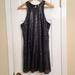 Free People Dresses | Free People Black Liquid Shine All Over Sequin Mini Dress Cocktail Party Size S | Color: Black | Size: S