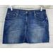 Levi's Skirts | Levis Skirt Womens 14 High Rise Denim Mini Raw Hem Jean 35x17 Super Stretchy | Color: Blue | Size: 14