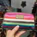 Coach Bags | Coach Legacy Stripe Cosmetic Pouch | Color: Green/Purple | Size: Os