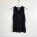 Anthropologie Tops | Current Air Smocked Waist Pleated Sleeveless Satin Top | Color: Black | Size: Xs