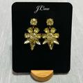 J. Crew Jewelry | J. Crew Tea Green Crystal Statement Earrings | Color: Gold/Green | Size: Length 1.75” & Width 1”
