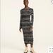 J. Crew Dresses | J. Crew Knit Ribbed Sweater-Dress In Mixed Stripe | Color: Black/White | Size: M