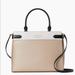 Kate Spade Bags | Kate Spade Staci Medium Satchel Warm Beige With Black Handles And White | Color: Black/Tan | Size: Os