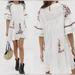 Free People Dresses | Free People L Large Dress Shirt With Short Sleeve Boho | Color: White | Size: L