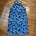 Michael Kors Dresses | Michael Kors Chain Neck Blue & White Patterned Halter Dress | Color: Blue/White | Size: S