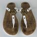 Michael Kors Shoes | Michael Kors Cork & Jelly Thong Flip Flop Sandals | Color: Brown/White | Size: 8