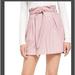 Free People Skirts | Free People Vegan Faux Leather Barbie Pink Paper Bag Belted Waist Skirt 8 Nwt | Color: Pink | Size: 8