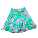 Lilly Pulitzer Skirts | Lilly Pulitzer Xs Cotton Twirl Floral Teal Skirt | Color: Green/Pink | Size: Xs