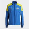Adidas Tops | Adidas 2021 Boston Marathon Celebration Jacket Blue Yellow New With Tags Xs | Color: Blue/Yellow | Size: Xs