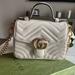 Gucci Bags | Gg Marmont Mini Top Handle Bag | Color: Cream | Size: Os