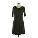 Old Navy Casual Dress - A-Line: Green Solid Dresses - Women's Size Large