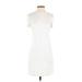 Theory Casual Dress - Shift Crew Neck Short sleeves: Ivory Solid Dresses - Women's Size 4