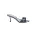 Mix No. 6 Heels: Slip On Stilleto Cocktail Gray Solid Shoes - Women's Size 6 - Open Toe