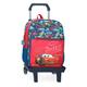 Joumma Disney Cars RD Trip Schulrucksack mit Trolley, rot, 30 x 38 x 12 cm, Polyester, 13,68 l, rot, Schulrucksack mit Trolley