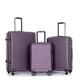 SPOFLYINN 3 Piece Hardshell Luggage Sets Lightweight Suitcase with 2 Hooks, 360 Degree Spinner Wheels, TSA Lock for Travel (20"/24"/28") Purple As Shown One Size, Purple As Shown, One Size, Modern