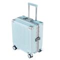 PASPRT Luggage Suitcases with Wheels Large Capacity Carry On Luggage Wear-Resistant Suitcase Detachable Partition Luggage (Light Green 46 * 40 * 22CM)