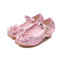 Glitter Princess Shoes Children's Shoes Girl Sequins Glittering Princess Dress Shoes Slipper School Performance Shoes Kids Infants Purple Shoe (Color : Pink, Size : 30)