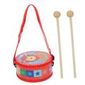 UPKOCH 4 Sets Hand Drum Drumsticks Baby Musical Toys Wood Baby Toy Baby Drum Toy Baby Drums Infant Toys Woody Toy Kids Gifts Drums for Kids Child Plastic Clap Drum Red Handheld