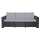 Rattan Furniture Cushion Waterproof Outdoor Seat Pad For Rattan Garden Furniture Chair Cushion Padding Patio 2, 3 or 4 Seater Comfy Set Sofa Cushions Pads Removable Cover (6 Pc Silver 3 Seater)