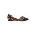 Cole Haan Flats: Slip-on Chunky Heel Casual Black Leopard Print Shoes - Women's Size 8 1/2 - Pointed Toe