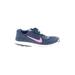 Nike Sneakers: Athletic Platform Casual Blue Print Shoes - Women's Size 7 1/2 - Almond Toe