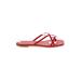 Everlane Sandals: Red Solid Shoes - Women's Size 5 1/2 - Open Toe