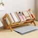 ColourTree Desktop Bamboo Book Shelf Organizer Bookshelves Storage Rack Wood in Brown | 16.35 H x 1.78 W x 9.1 D in | Wayfair BWTQDB16-19