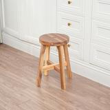 Acacia Wood Stool Round Top Chairs Tables For Sofas Sub-stool