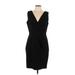 Calvin Klein Casual Dress - Sheath V Neck Sleeveless: Black Print Dresses - New - Women's Size 12