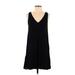 Twelfth Street by Cynthia Vincent Casual Dress - Mini V Neck Sleeveless: Black Solid Dresses - New - Women's Size Small