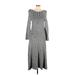 Mara Hoffman Casual Dress - Sweater Dress: Gray Marled Dresses - Women's Size Large