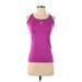 Adidas Active Tank Top: Purple Solid Activewear - Women's Size X-Small