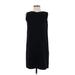 Theory Casual Dress - Mini Crew Neck Sleeveless: Black Solid Dresses - Women's Size 2