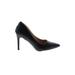 CATHERINE Catherine Malandrino Heels: Slip On Stiletto Minimalist Black Print Shoes - Women's Size 8 1/2 - Pointed Toe